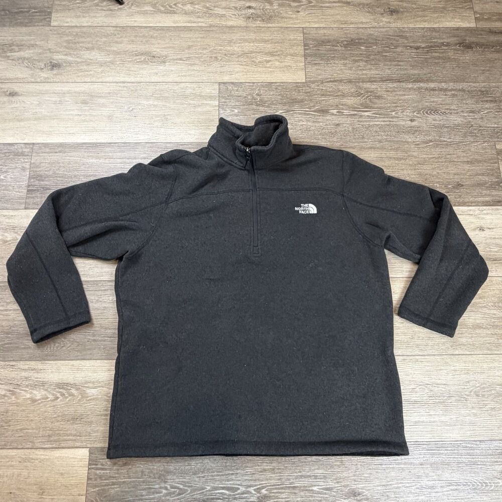The North Face Jacket Mens Size 2XL Gray Fleece 1/4 Zip Pullover Winter